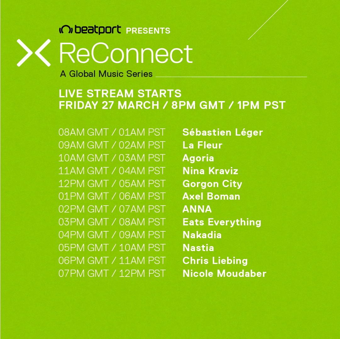 Beatport Presents ReConnect Set Times