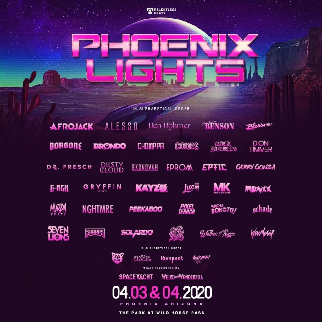 Phoenix Lights 2020 Full Lineup
