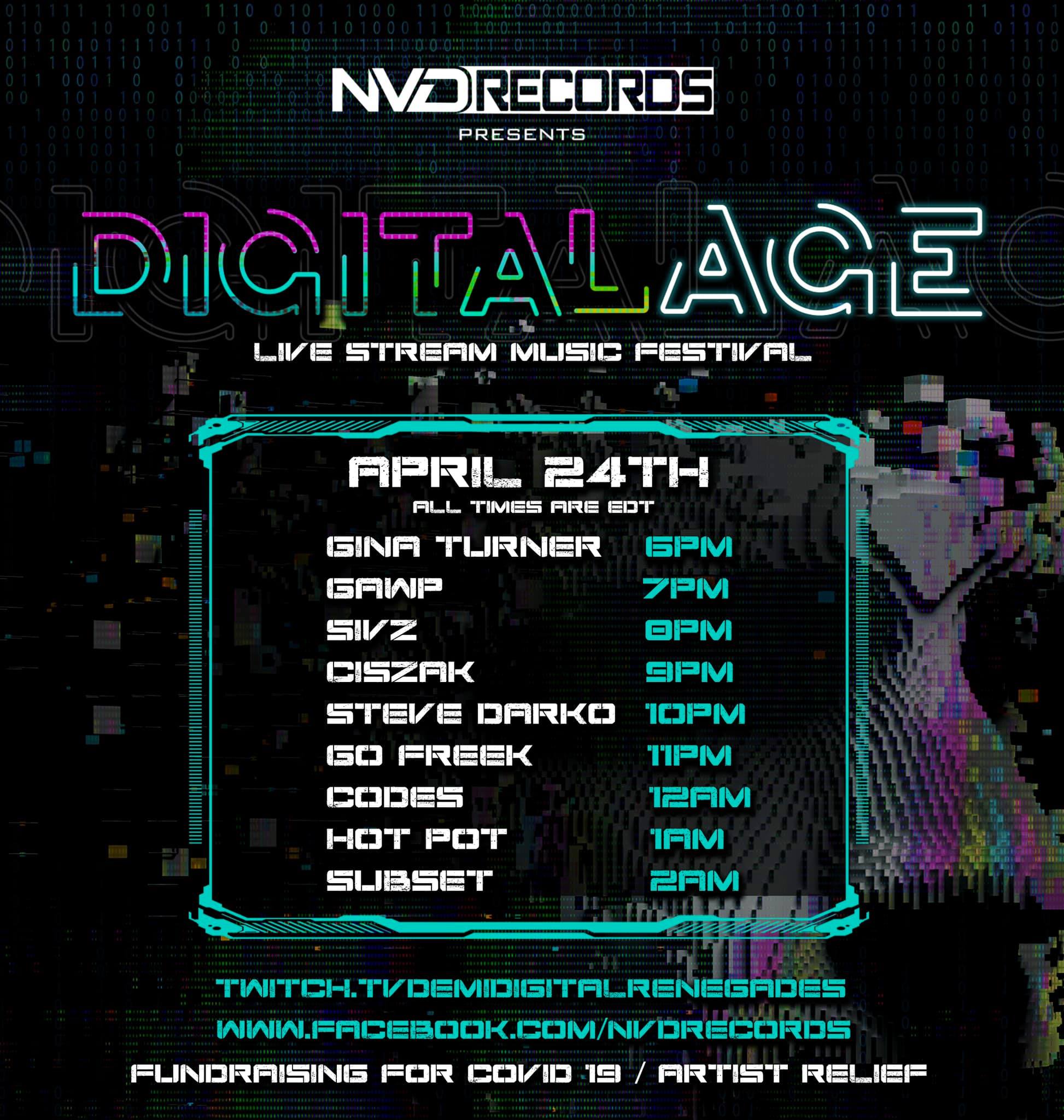 Digital Age Live Stream Music Festival Schedule & Info [Watch Inside