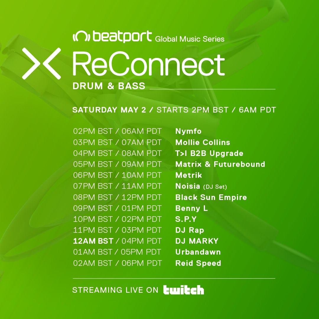 Beatport ReConnect Drum & Bass Schedule