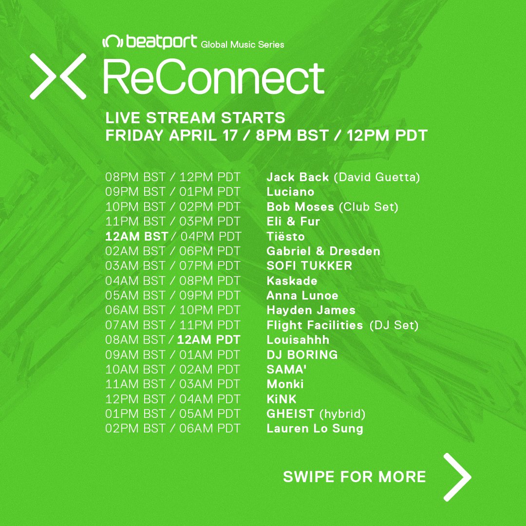 Beatport Presents ReConnect II Set Times