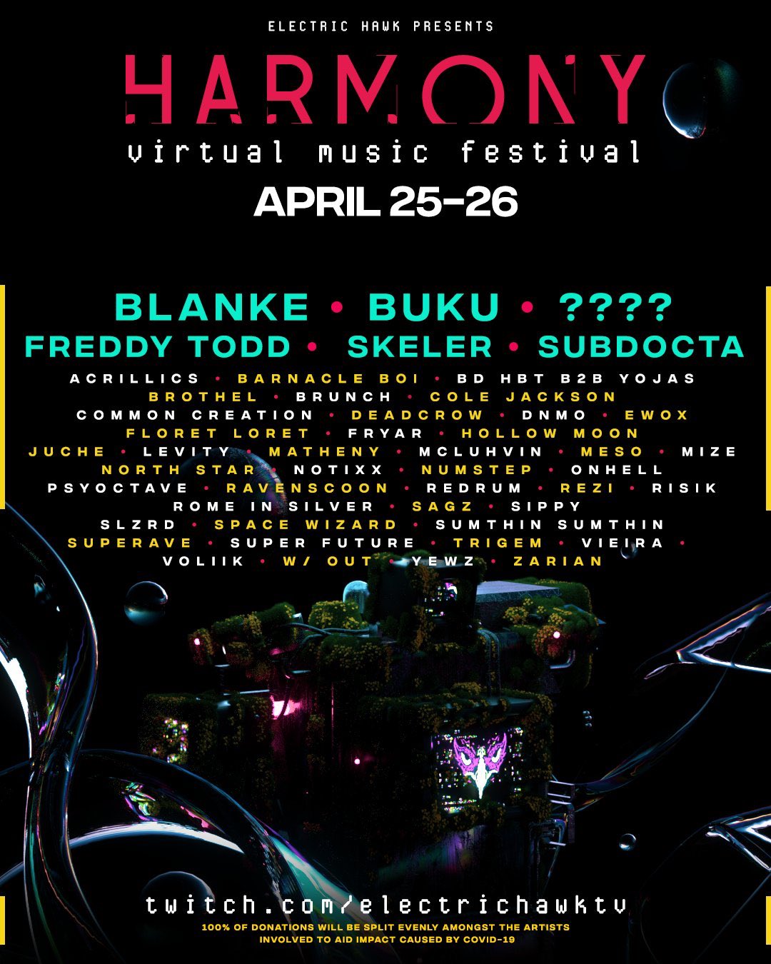 Harmony Virtual Music Festival 2020 Lineup