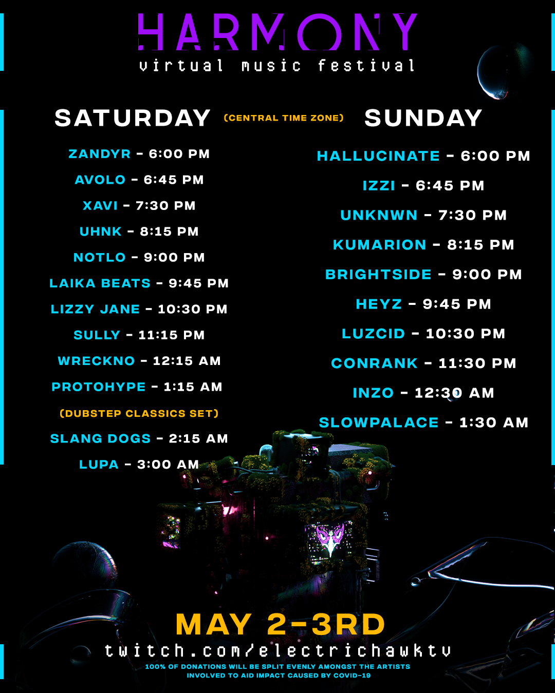 Harmony Virtual Music Festival Weekend Two Livestream Schedule [Watch  Inside] | EDM Identity