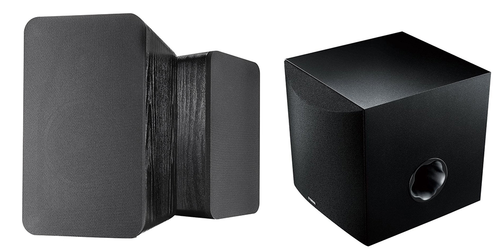 Insignia Speakers and Yamaha Subwoofer