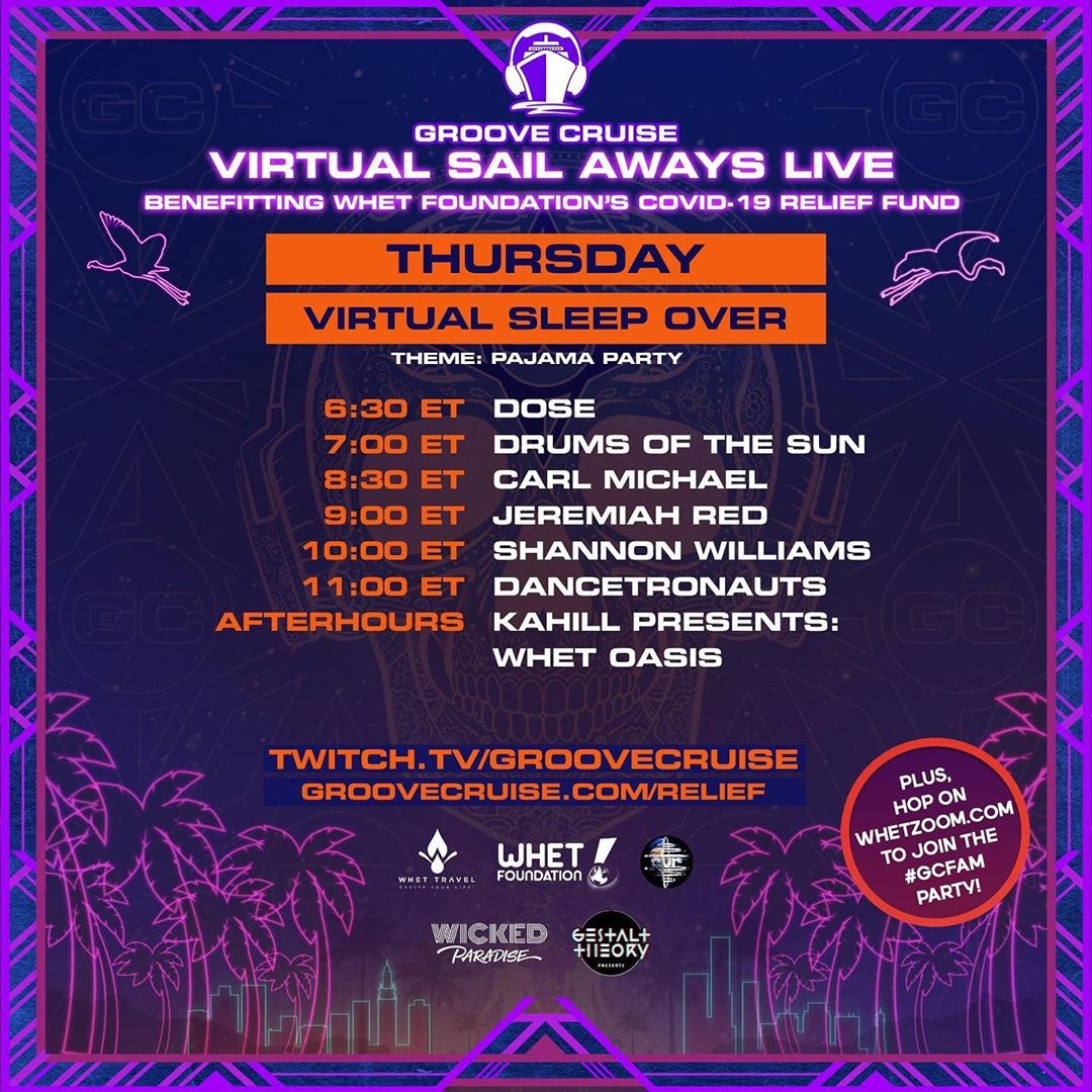 Groove Cruise Virtual Sail Aways Live MDW Schedule [Watch Inside] | EDM ...