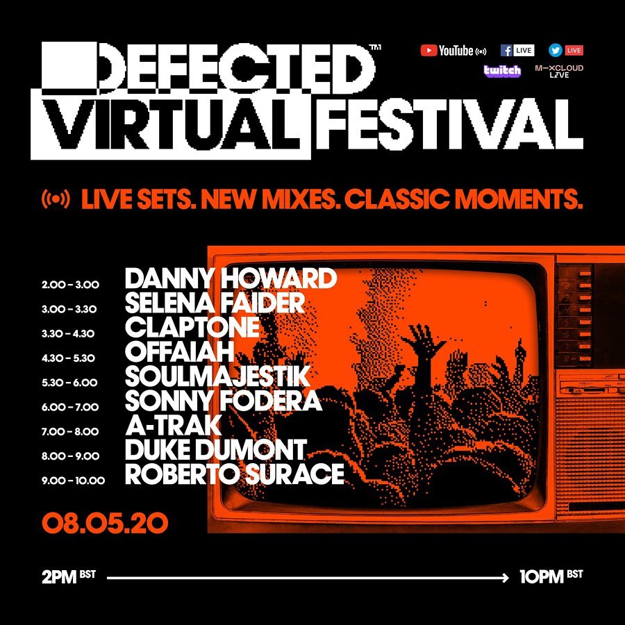 Defected Virtual Festival 5.0 Lineup and Schedule