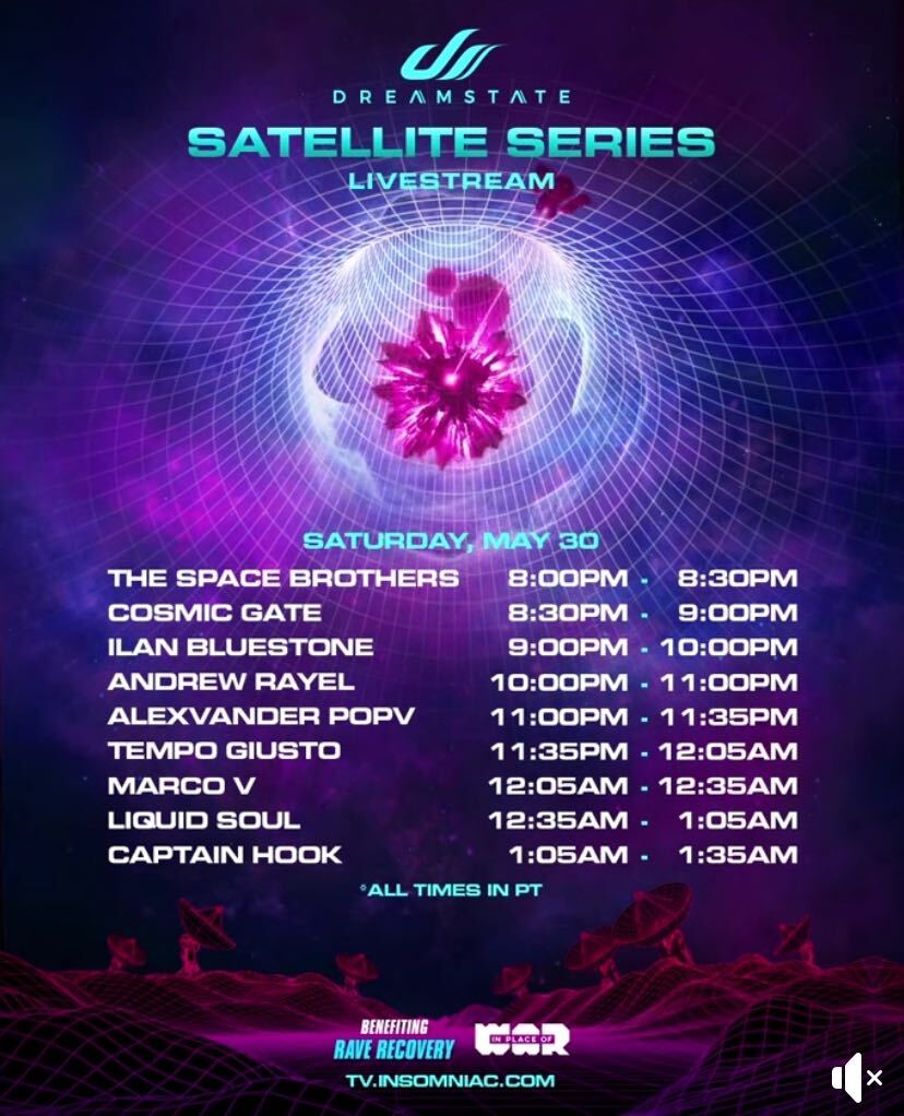 Dreamstate Satellite Series Livestream - Schedule