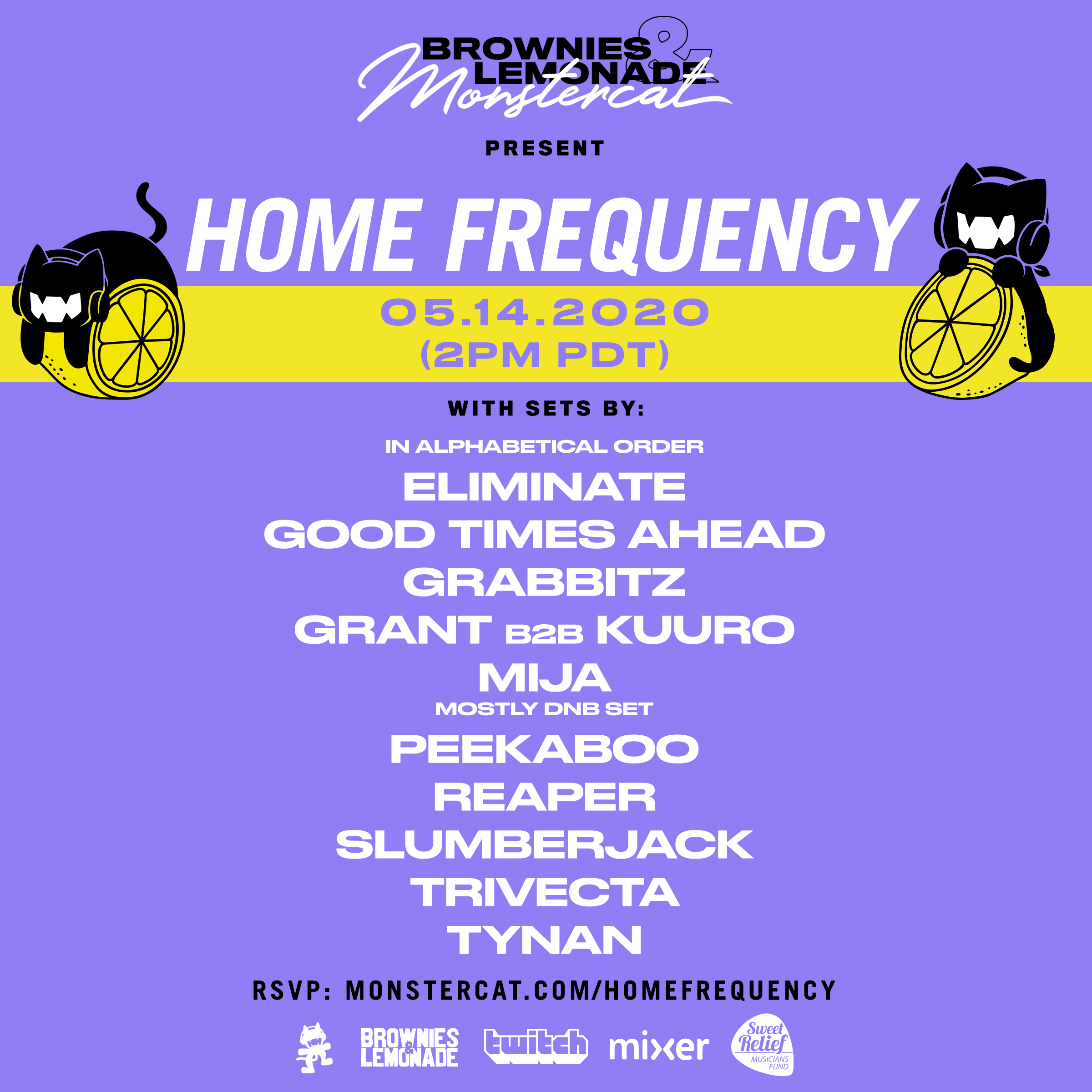 Brownies & Lemonade and Monstercat Present: Home Frequency Lineup