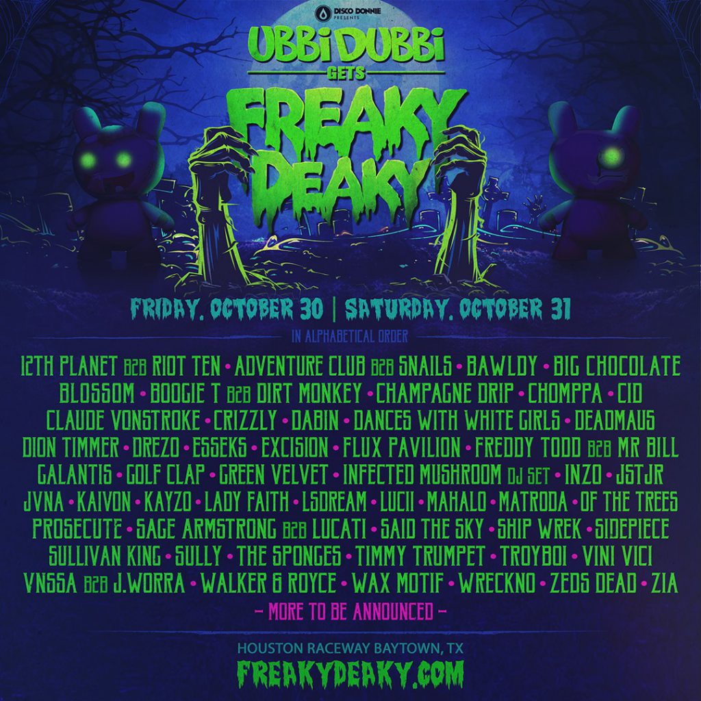 Ubbi Dubbi Gets Freaky Deaky Phase 1 Lineup