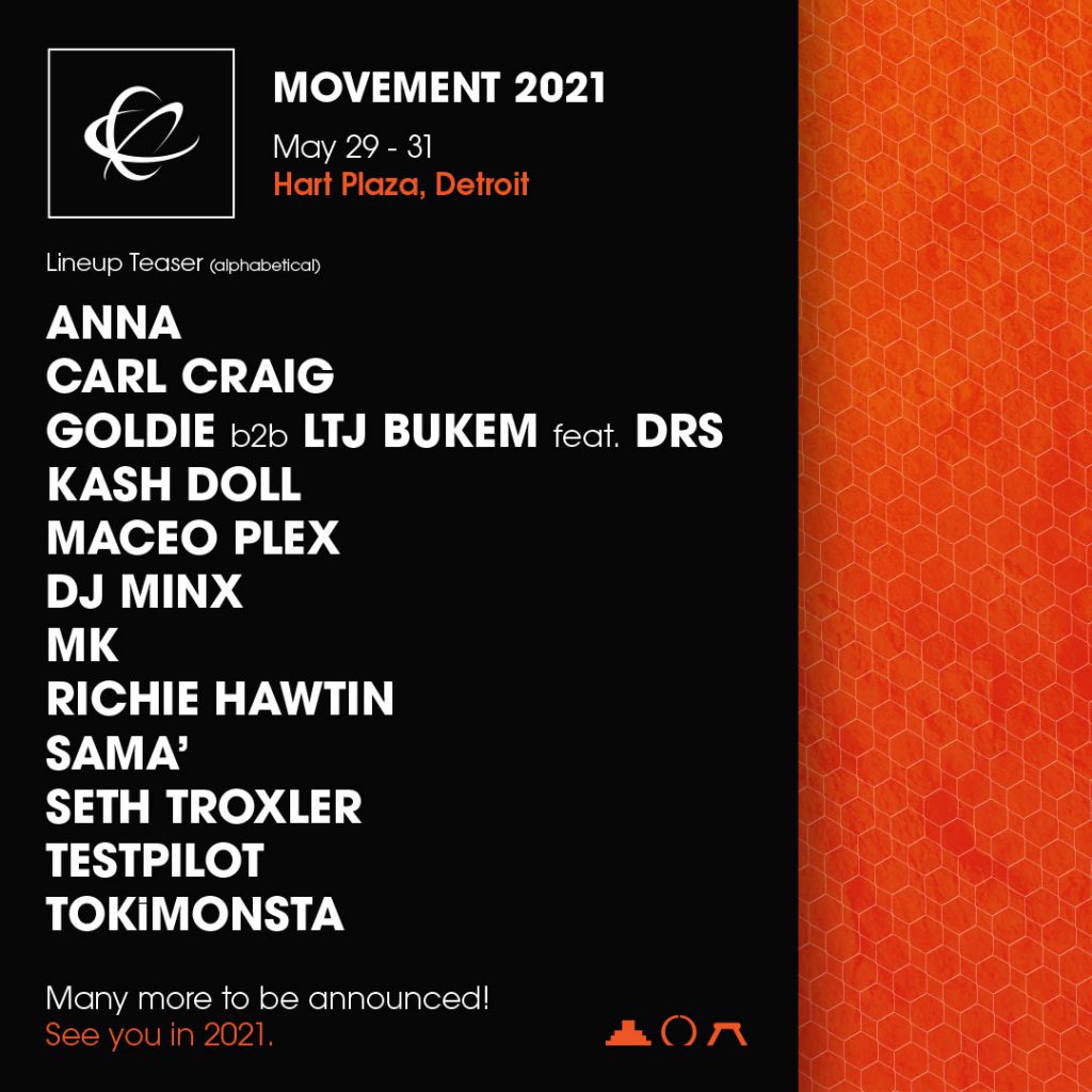 Movement Detroit 2021 Teaser Lineup