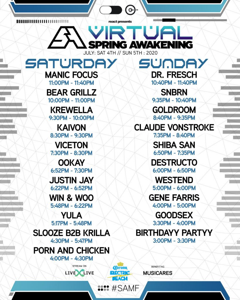 Virtual Spring Awakening 2020 - Schedule