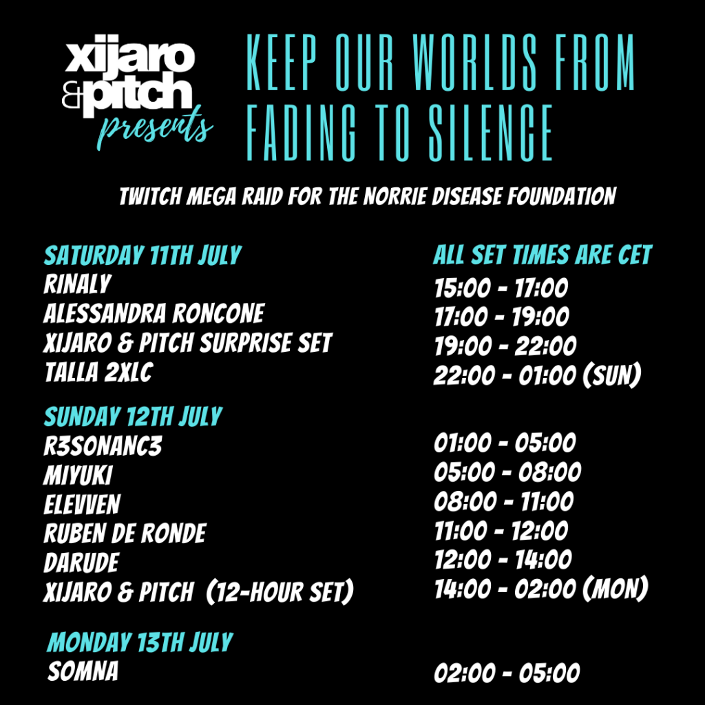 XiJaro & Pitch Keep Our Worlds From Fading To Silence Set Times