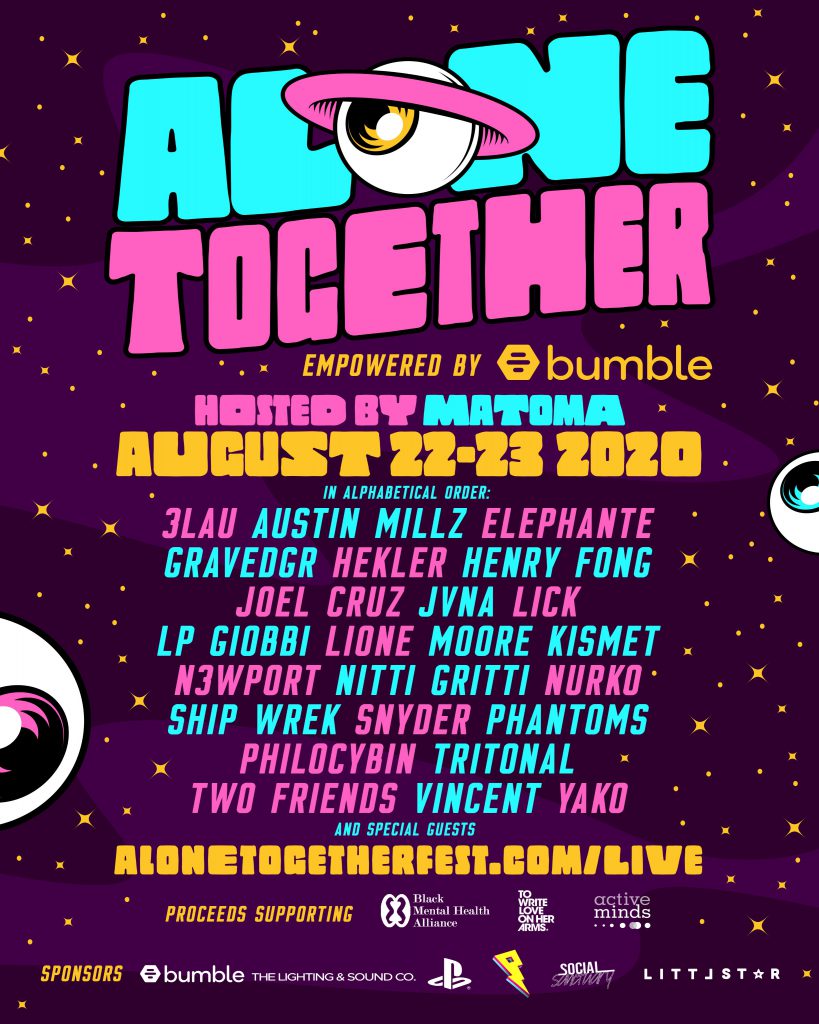 Alone Together Virtual Music Festival Lineup