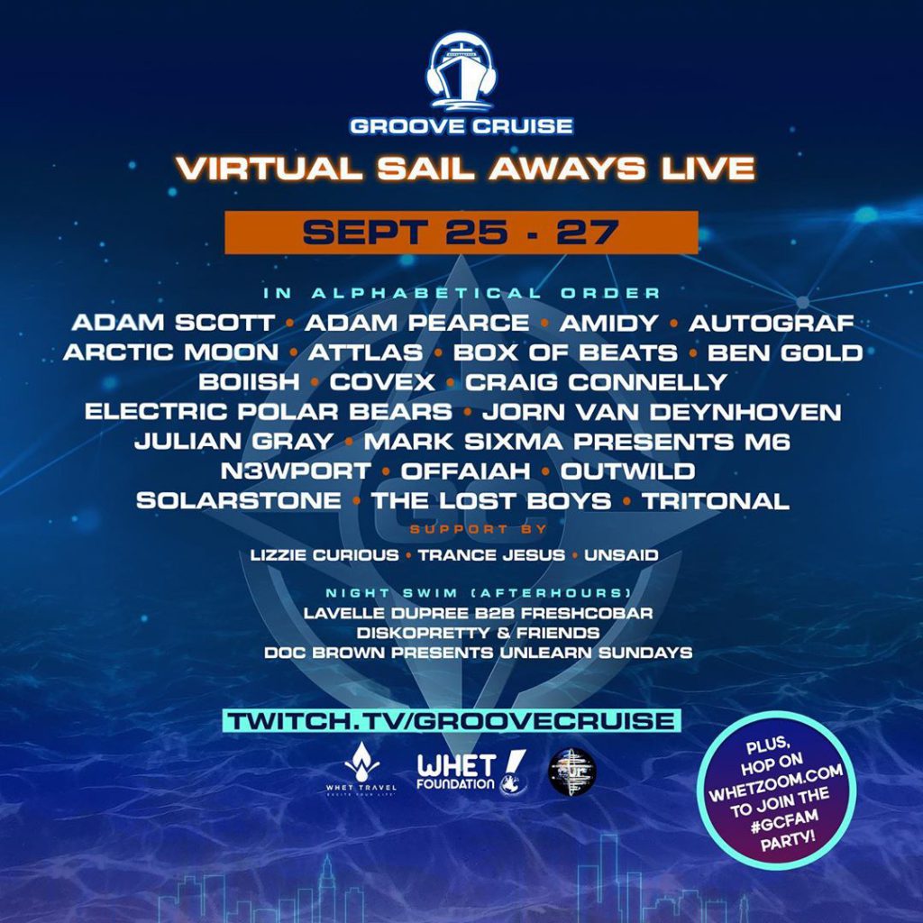 Groove Cruise Sail Aways September Lineup