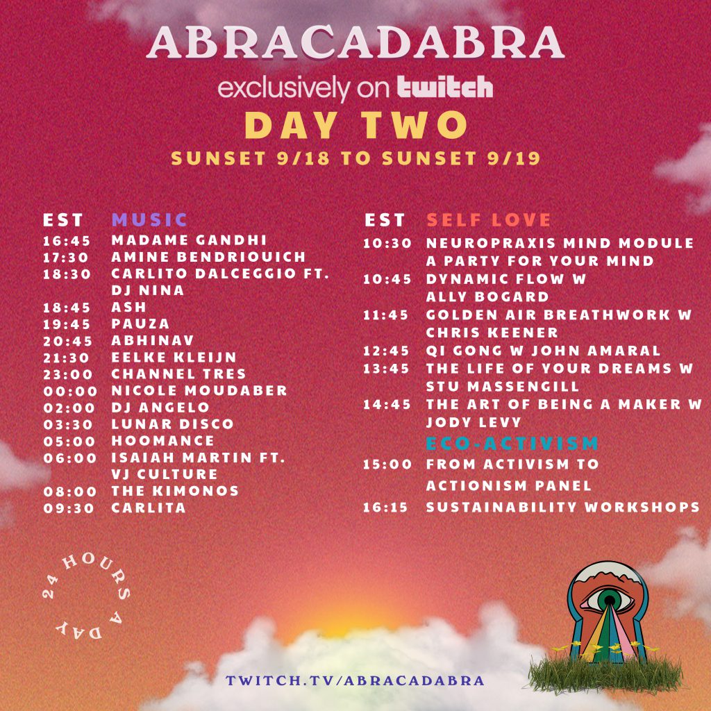 Abracadabra Festival Livestream Schedule - Friday