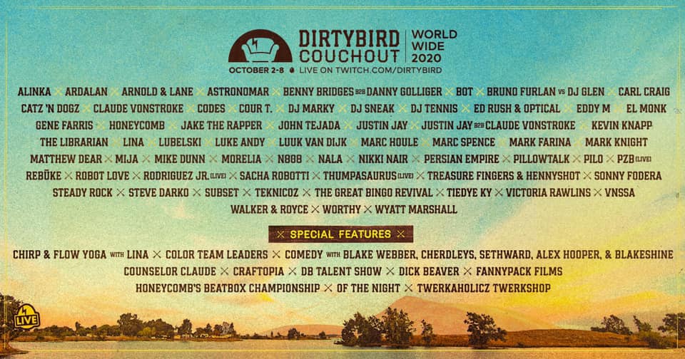 Dirtybird Couchout Phase 2 Lineup