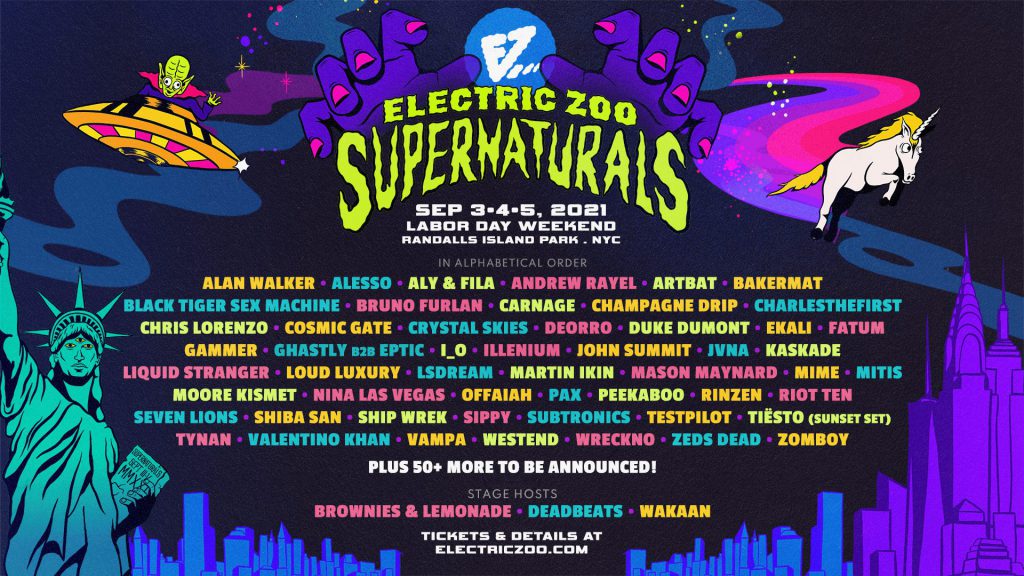 Electric Zoo: Supernaturals 2021 Initial Lineup