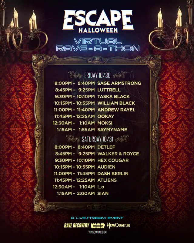 escape halloween 2021 schedule