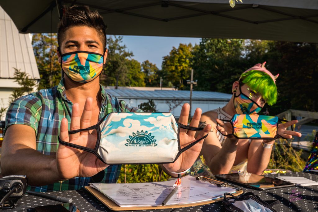 Event Check-in and Complimentary Masks | Photo Credit: Off Brand Project