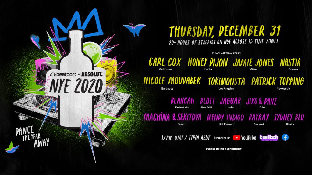 Beatport X Absolut #DanceAway2020 Livestream Lineup