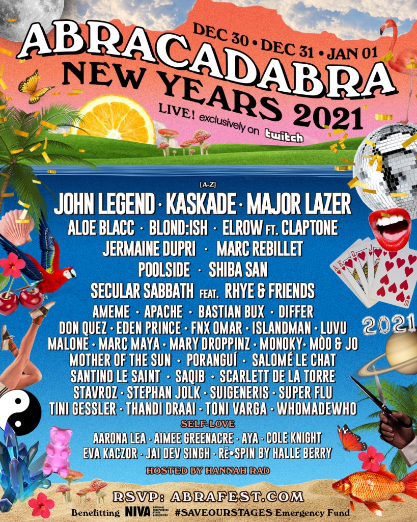 ABRACADABRA New Year's Eve Livestream Lineup