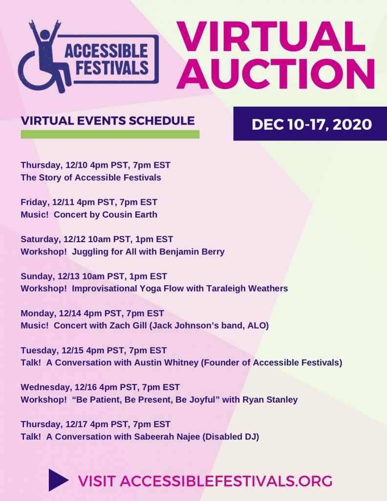 Accessible Festivals Event Flyer