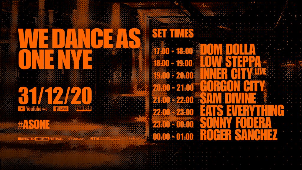 Defected Virtual Festival We Dance As One NYE Set Times