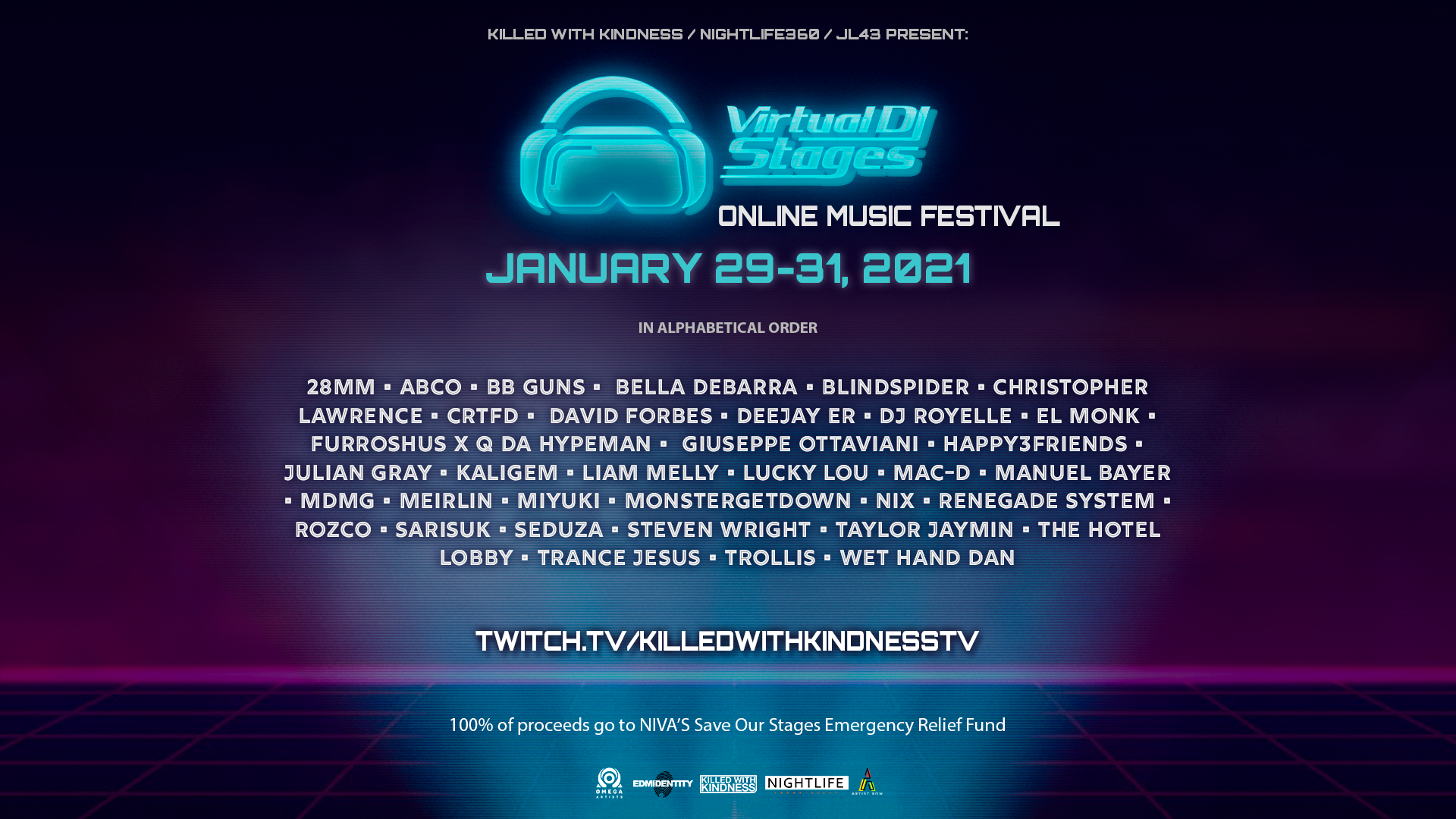 Virtual DJ Stages Launch Music Festival - Lineup