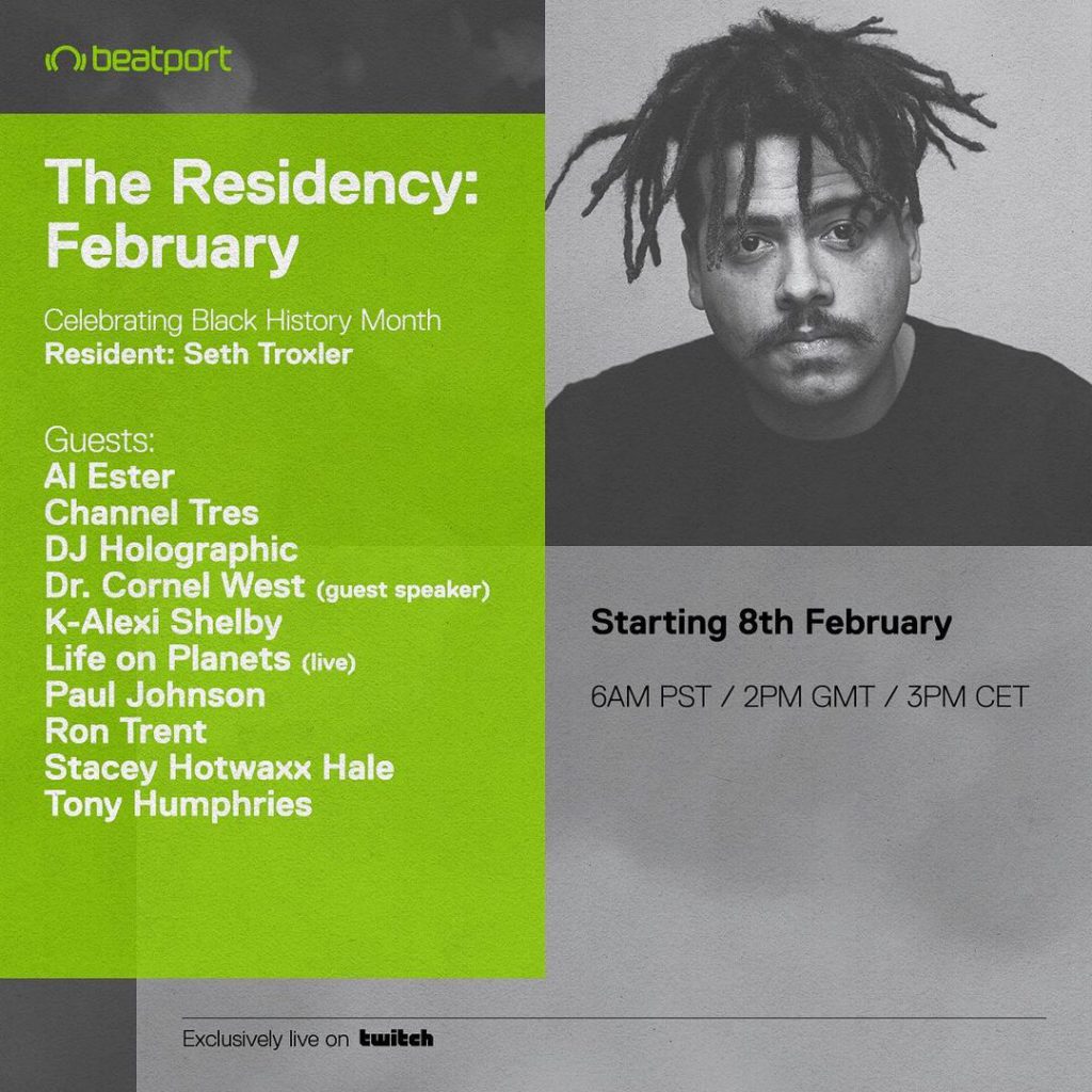 Seth Troxler Black History Month Beatport Artist in Residency