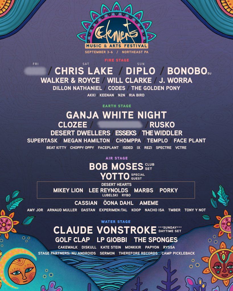 Elements Festival 2021 Initial lineup