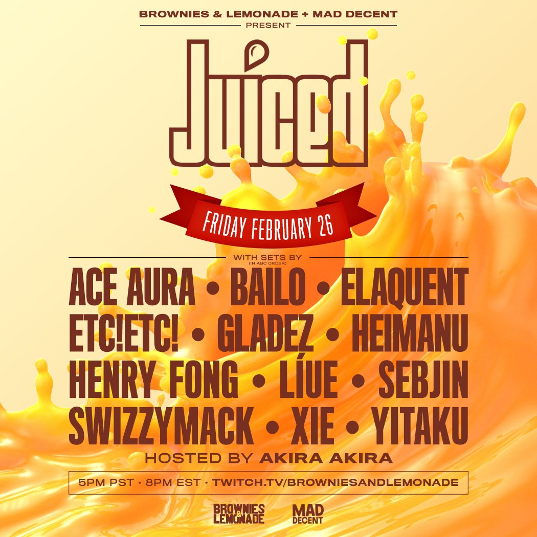 B&L and Mad Decent Announce Juiced Online Showcase EDM Identity