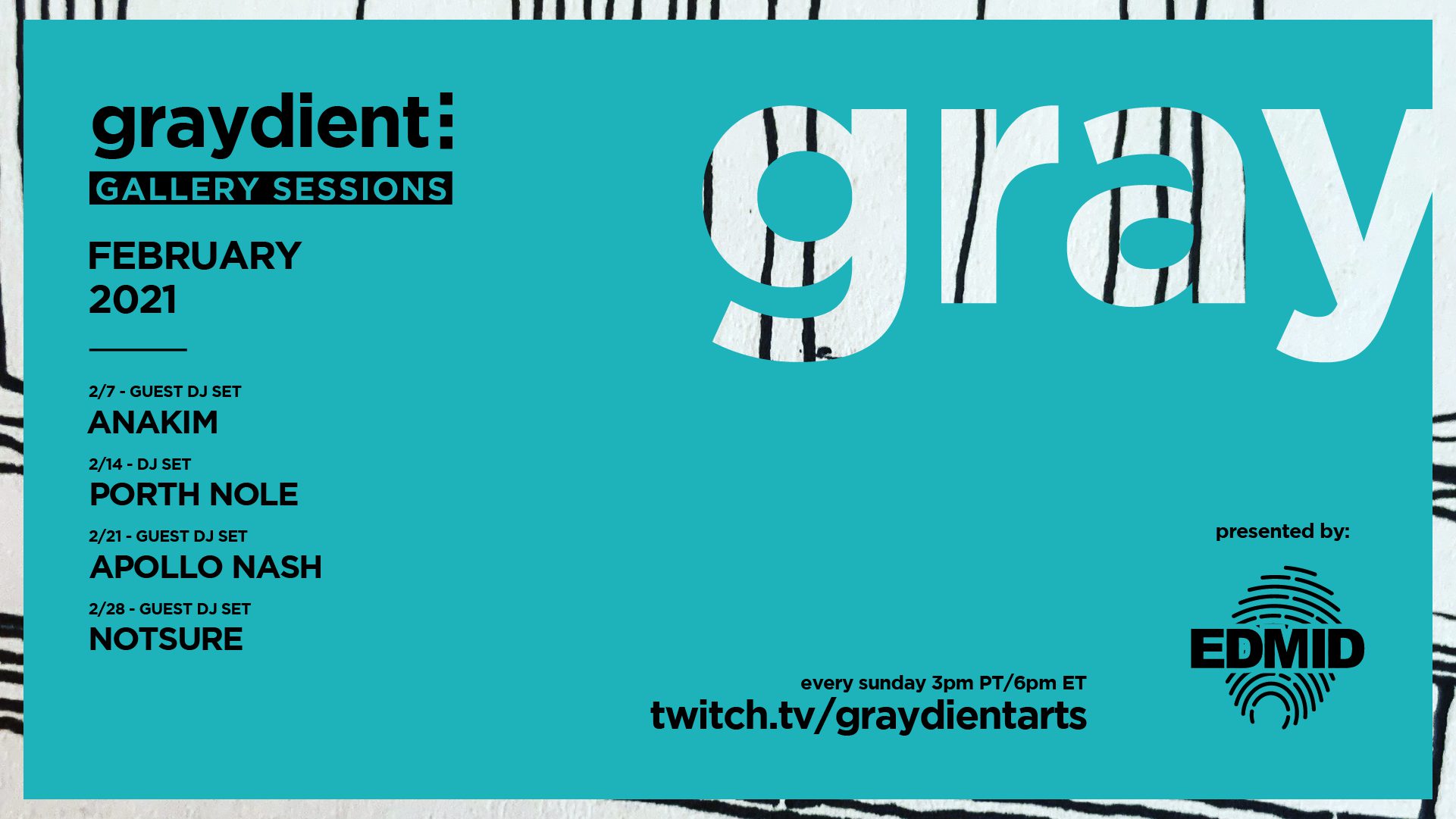 Graydient Collective Gallery Sessions February 2021 Flyer