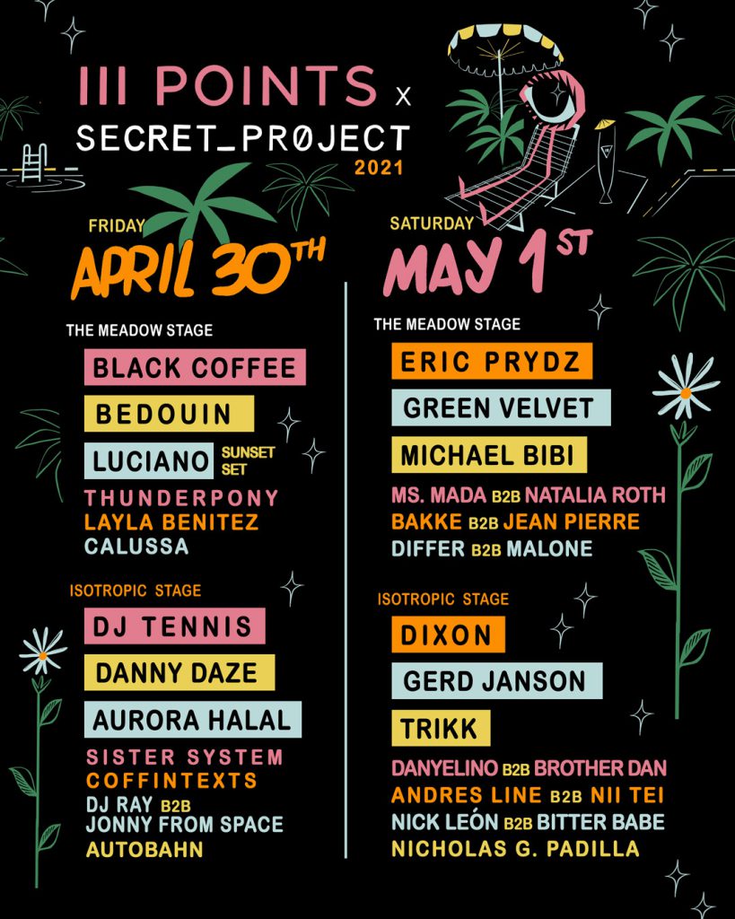 III Points x Secret Project 2021 Lineup