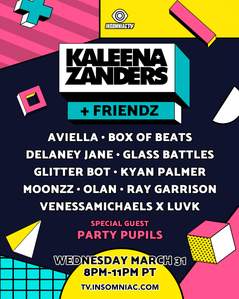 Kaleena Zanders + Friendz Livestream Lineup