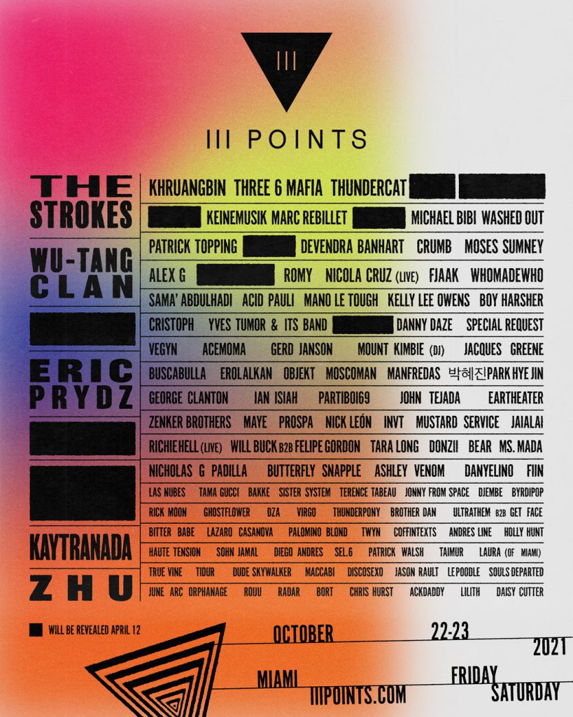 III Points Festival 2021 Lineup 