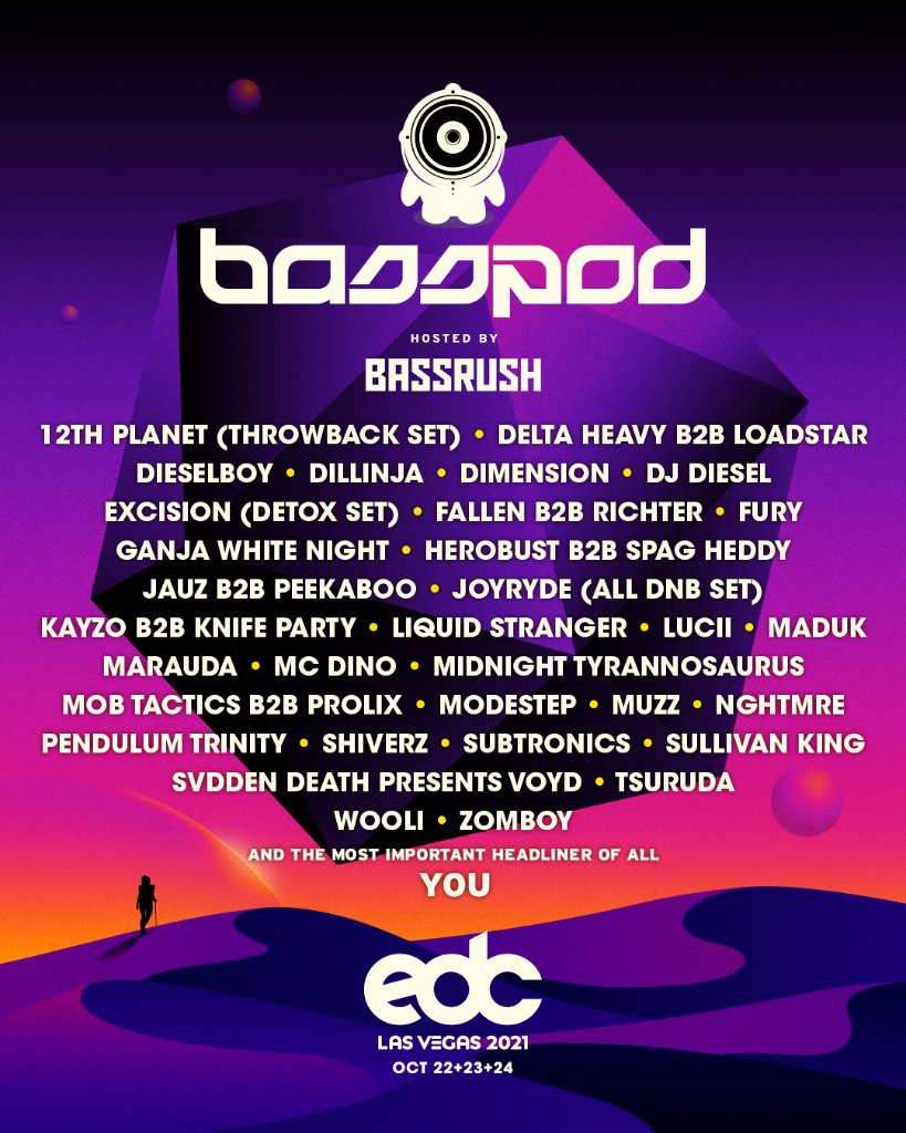 EDC Las Vegas 2021 bassPOD Lineup