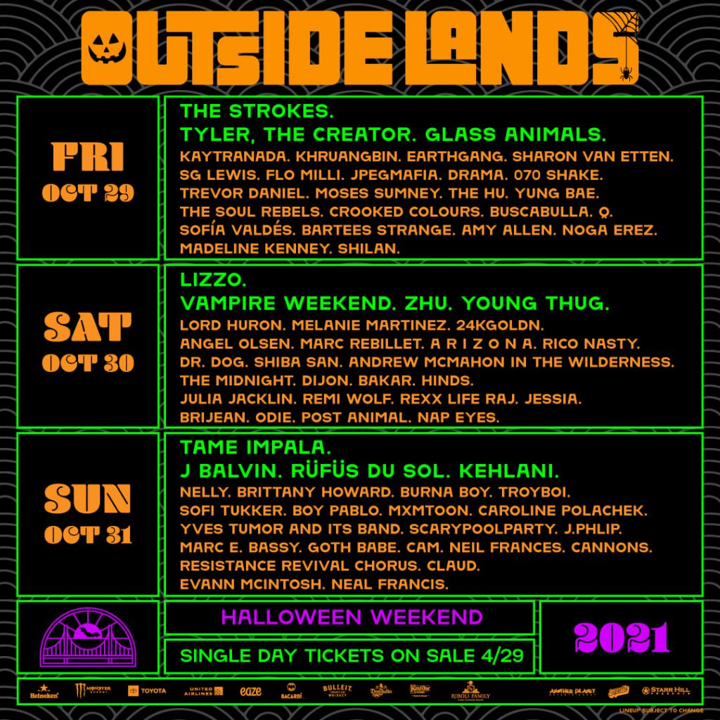 Outside Lands Announces Daily Lineups and Single Day Tickets EDM Identity