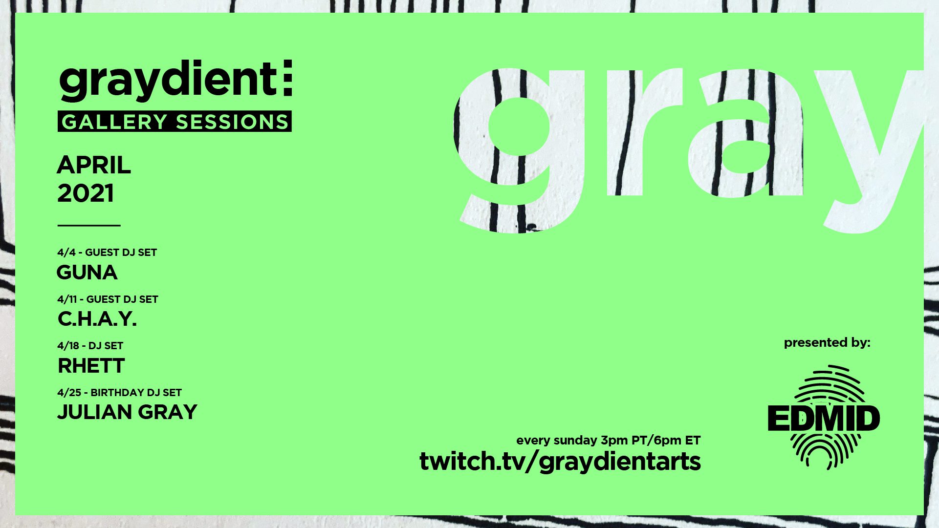 Graydient Collective Gallery Sessions April Lineup