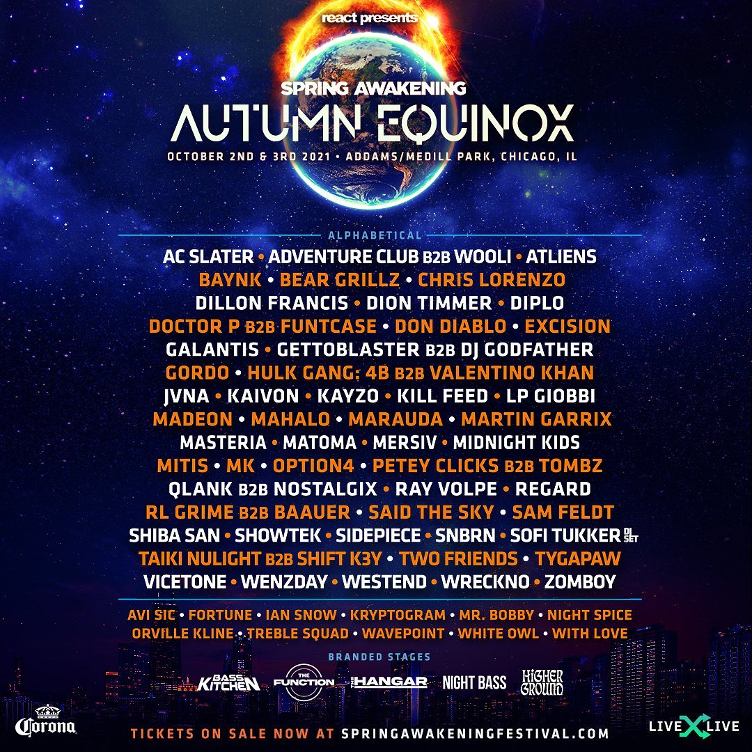The Spring Awakening Autumn Equinox Lineup is Stacked EDM Identity