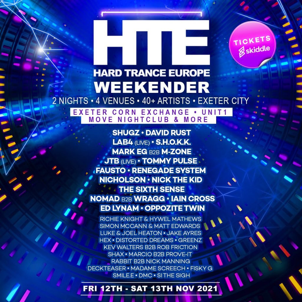 HTE Europe Weekender 2021 Lineup