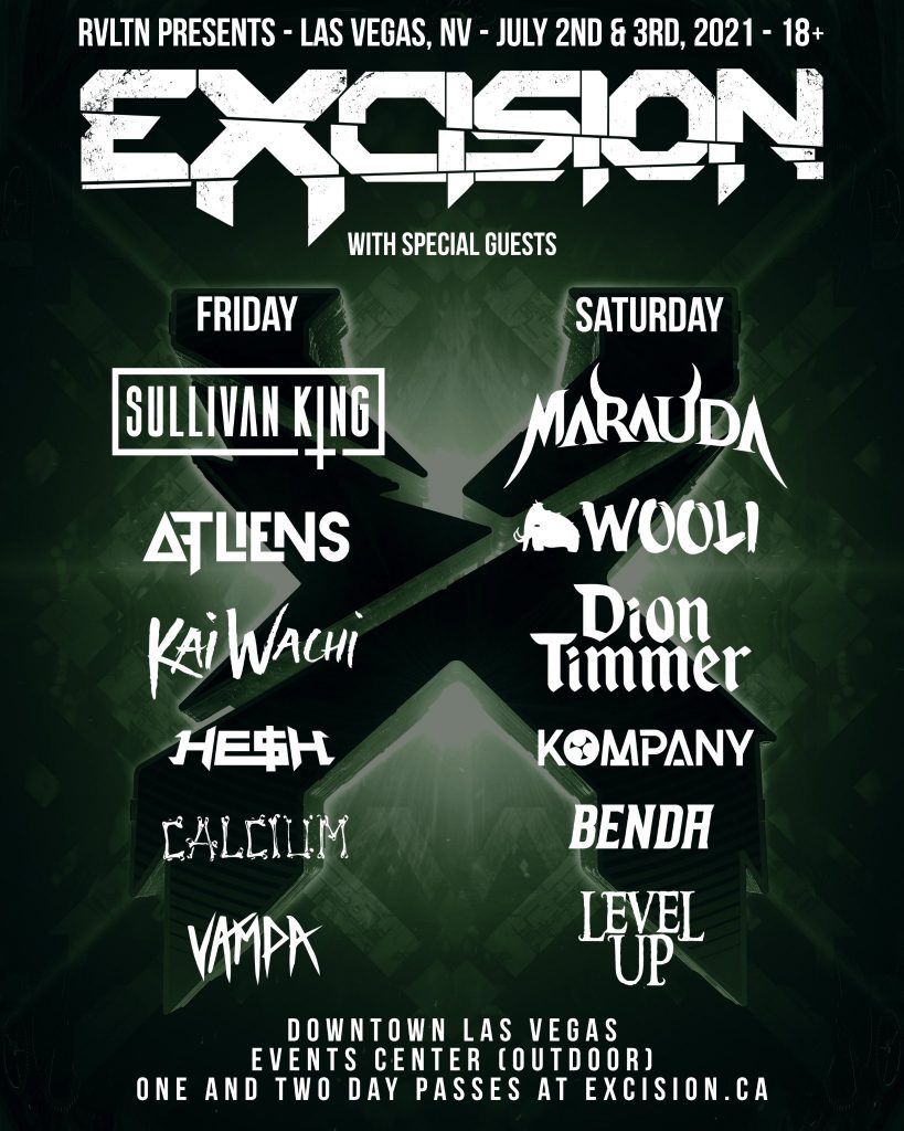  RVLTN Presents: Excision in Las Vegas - Lineup