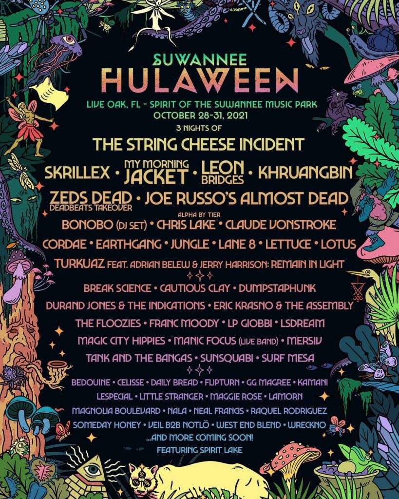 Suwannee Hulaween 2021 Phase 1 Lineup