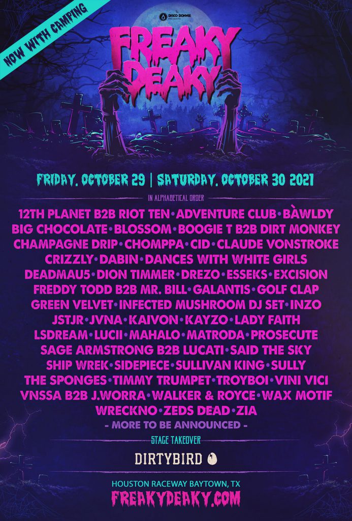 Freaky Deaky 2021 Initial Lineup