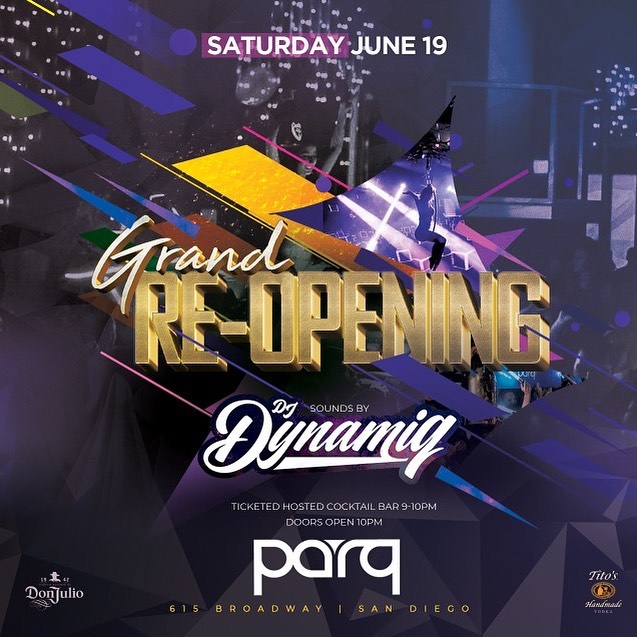 Parq San Diego Grand Reopening DJ Dynamiq