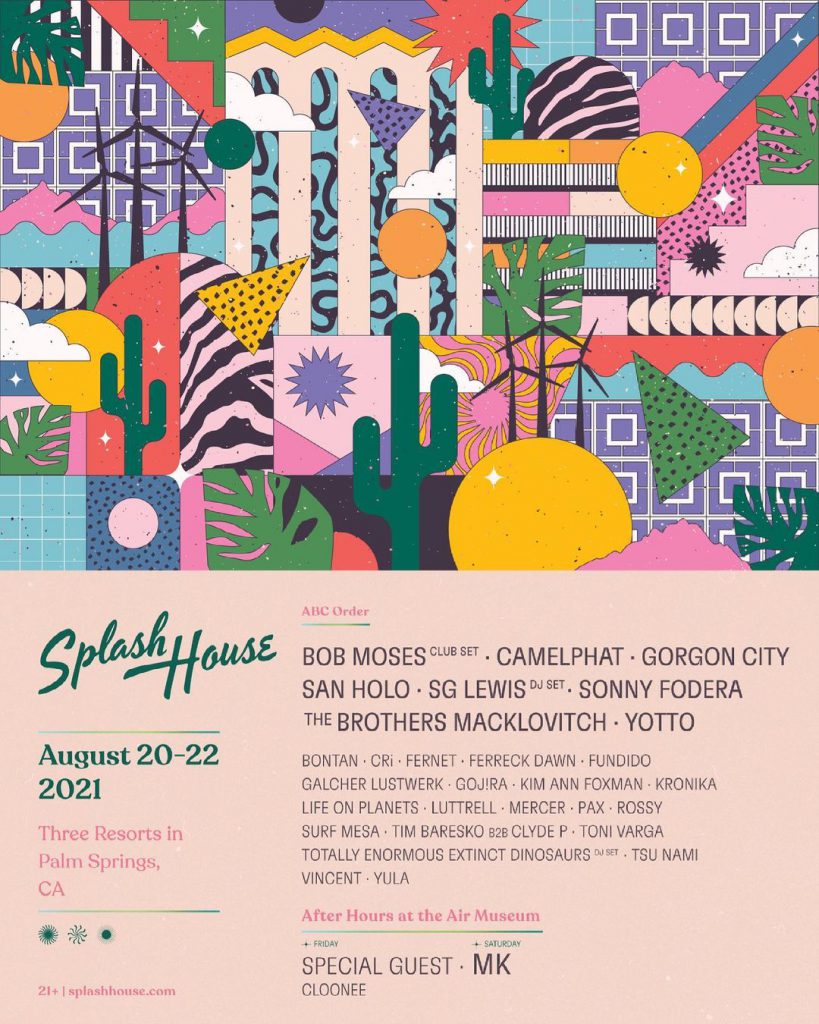 Splash House 2021 Lineup - August 20-22