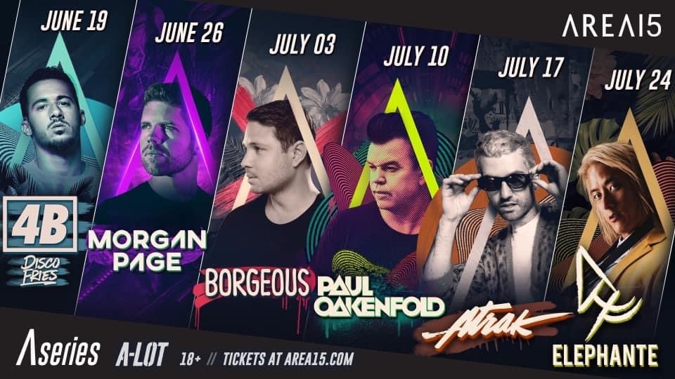 AREA15 A Series at the A-Lot June and July Schedule