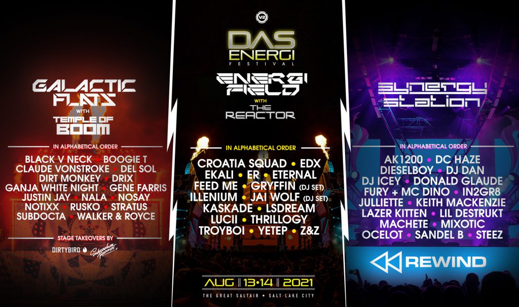 Das Energi 2021 - Lineup By Stage