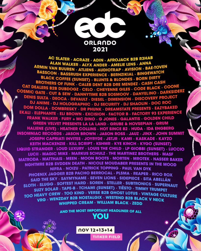 EDC Orlando 2021 Lineup