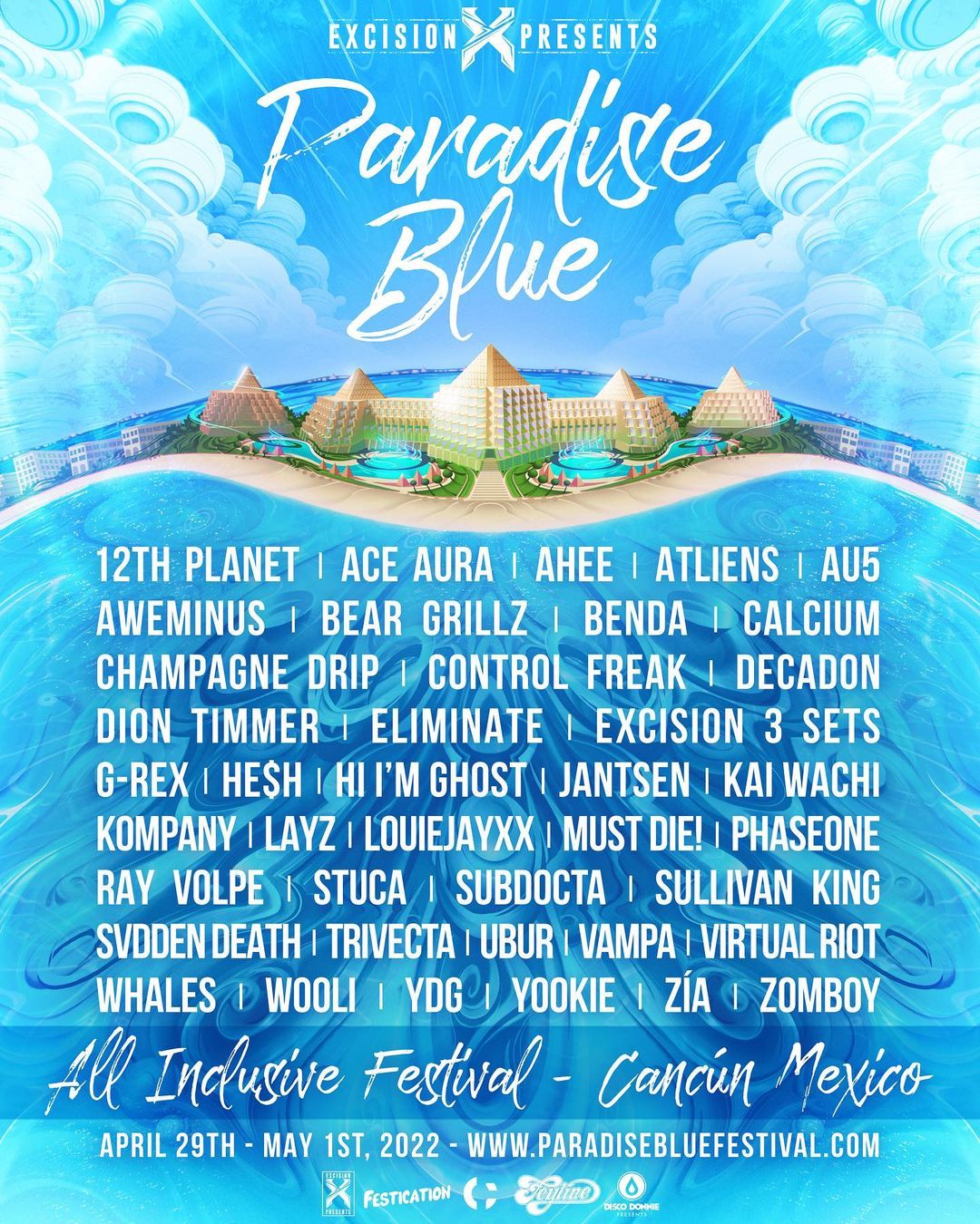 Excision Announces New Destination Festival, Paradise Blue Peace Music and Love