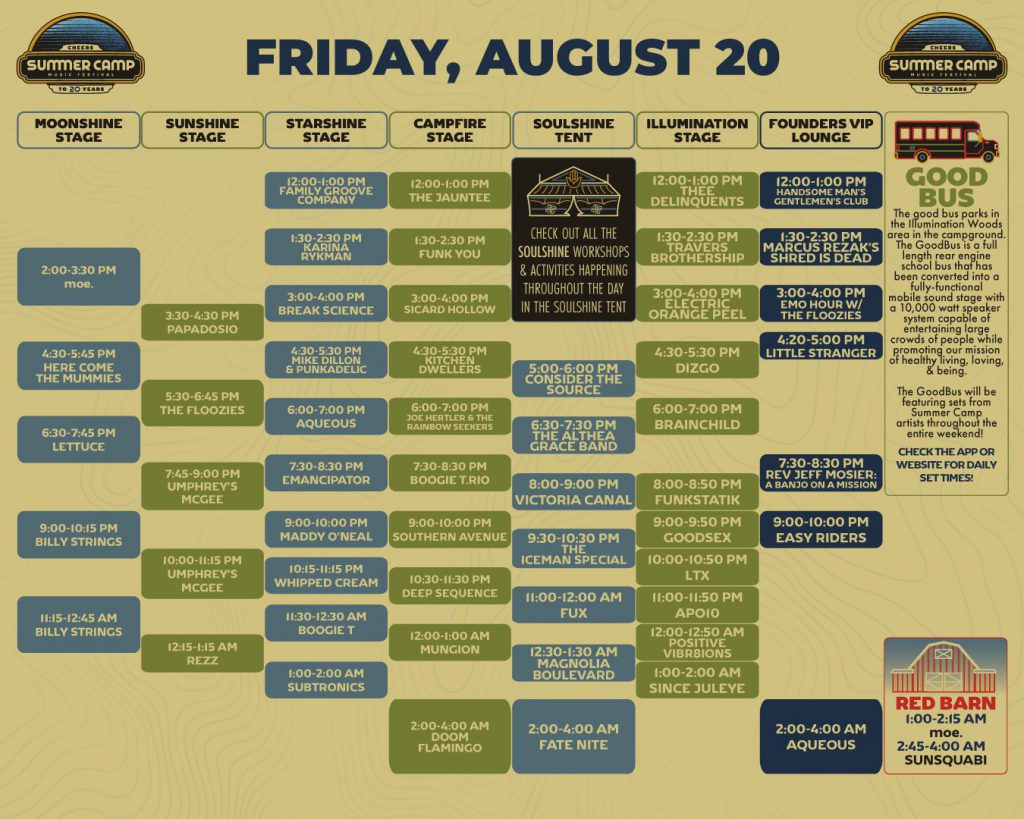 Summer Camp Music Festival 2021 Set Times, Map, and Essential Info 